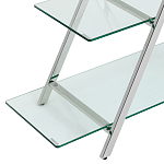 Стеллаж со стеклянными полками на стальном каркасе X-ray варинант исполнения - 5 | Loft Concept в Тюмени