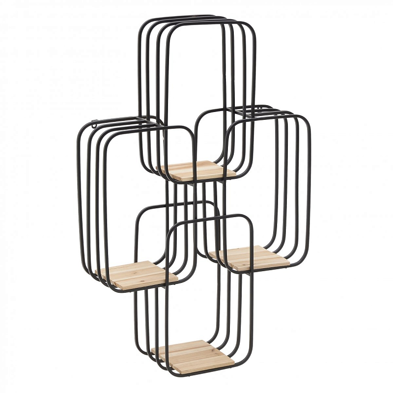 Полка Parallel Lines Ovals Черный Бежевый Полка Parallel Lines Ovals Черный Бежевый в Тюмени | Loft Concept