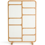 Ширма из массива дуба и ткани Arcuri Screen варинант исполнения - 2 | Loft Concept в Тюмени