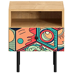Прикроватная тумба с изображением на ящике Elise Nightstand варинант исполнения - 17 | Loft Concept в Тюмени