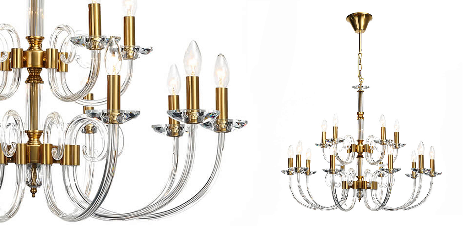 Люстра Twisted Glass Candles Chandelier 15 Люстра Twisted Glass Candles Chandelier 15 - Loft-Concept в Тюмени