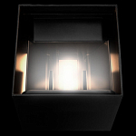 Уличный настенный светильник светодиодный формы куб черного цвета из металла Urban Minimalist варинант исполнения - 5 | Loft Concept в Тюмени