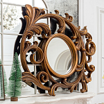 Зеркало настенное с рамой цвета античная бронза Classic Ornament Mirror варинант исполнения - 2 | Loft Concept в Тюмени