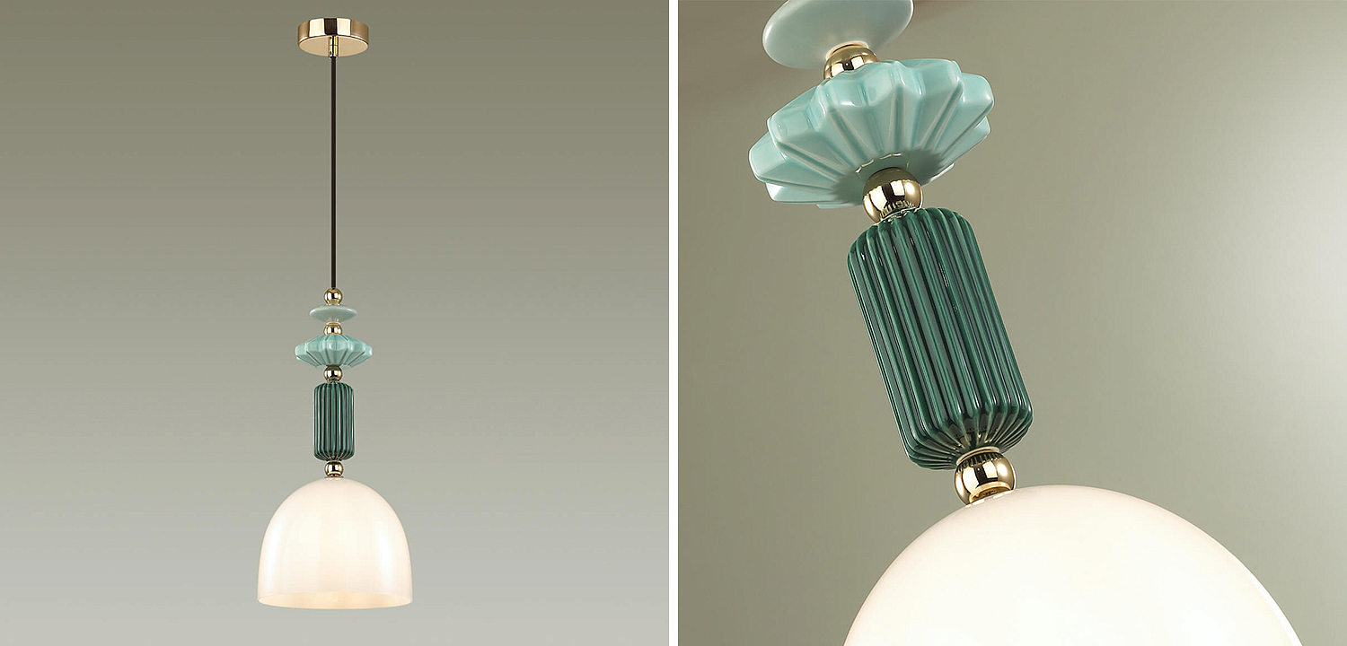 Подвесной светильник Iris hanging lamp green Подвесной светильник Iris hanging lamp green - Loft-Concept в Тюмени