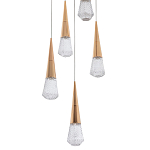 Люстра капли Acrylic Droplet Five Gold Chandelier варинант исполнения - 2 | Loft Concept в Тюмени