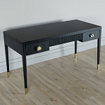 Письменный стол Elsa Dreams Black Шпон дерево с двумя ящиками варинант исполнения - 2 | Loft Concept в Тюмени