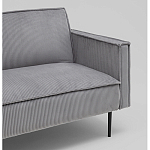 Диван современный вельветовый прямой Worcester Серый варинант исполнения - 3 | Loft Concept в Тюмени