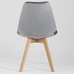 Стул с мягким велюровым сиденьем Arvika Grey варинант исполнения - 4 | Loft Concept в Тюмени
