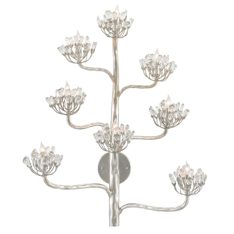 Бра серебряное в виде растения Silver Flower Glade Серебряный Прозрачный Бра серебряное в виде растения Silver Flower Glade Серебряный Прозрачный в Тюмени | Loft Concept