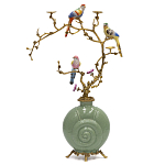 Фарфоровый подсвечник с бронзовым декором Eden Garden варинант исполнения - 1 | Loft Concept в Тюмени