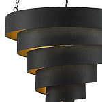 Подвесной светильник в форме спирали черный с золотой внутренней отделкой Warm Glow варинант исполнения - 1 | Loft Concept в Тюмени