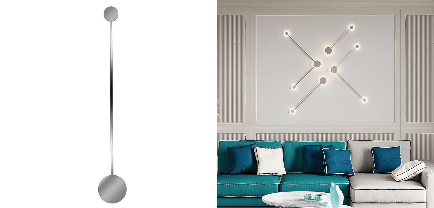 Бра Pin Wall Light Chrome 70 Бра Pin Wall Light Chrome 70 - Loft-Concept в Тюмени