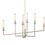 Люстра с 6-ю белыми матовыми плафонами из стекла в форме цилиндра Longitude варинант исполнения - 3 | Loft Concept в Тюмени