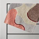 Ковер из хлопка с абстрактным принтом бежевого цвета Elysian Flow Blush варинант исполнения - 6 | Loft Concept в Тюмени