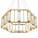 Люстра в форме шестиугольника с хрустальным декором Agace Crystal Chandelier варинант исполнения - 1 | Loft Concept в Тюмени