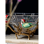 Чаша квадратная из прозрачного стекла с фигурками разноцветных птиц Eden Garden варинант исполнения - 3 | Loft Concept в Тюмени