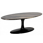 Стол журнальный овальный с столешницей из искусственного мрамора Alonso Gloss варинант исполнения - 2 | Loft Concept в Тюмени