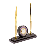 Часы настольные с двумя ручками из натурального камня Stone Clock варинант исполнения - 2 | Loft Concept в Тюмени