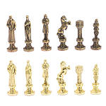 Шахматы Ренессанс из бронзы с доской из натурального камня Змеевик Decorative Thematic Chess варинант исполнения - 5 | Loft Concept в Тюмени