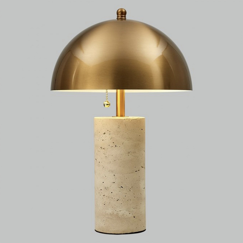 Настольная Лампа Lorenza Brass Beige stone Латунь Бежевый в Тюмени | Loft Concept 