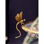 Чаша из прозрачного стекла с рельефным ободком и фигурками стрекоз Eden Garden варинант исполнения - 4 | Loft Concept в Тюмени