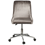 Кресло офисное с обивкой из серого велюра Stylish Velor Office Chair варинант исполнения - 6 | Loft Concept в Тюмени