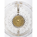 Чаша из рельефного стекла прозрачного цвета на бронзовой подставке Eden Garden варинант исполнения - 4 | Loft Concept в Тюмени