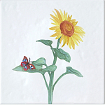 Плитка с узором Подсолнух варинант исполнения - 2 | Loft Concept в Тюмени