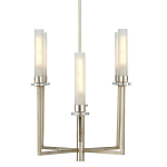 Люстра с 6-ю белыми матовыми плафонами из стекла в форме цилиндра Longitude варинант исполнения - 4 | Loft Concept в Тюмени