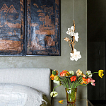 Люстра с белыми цветами на ветвистом каркасе Lure by PELLE варинант исполнения - 3 | Loft Concept в Тюмени