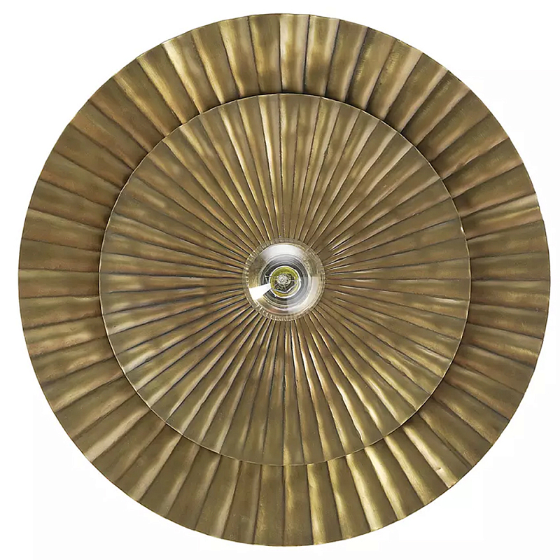 Круглый настенный фактурный светильник Textured Wall Disk Латунь Круглый настенный фактурный светильник Textured Wall Disk Латунь в Тюмени | Loft Concept