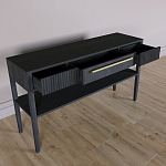 Дизайнерская Консоль с полкой и ящиком Primo Черный дуб варинант исполнения - 5 | Loft Concept в Тюмени