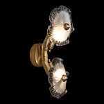 Бра с ветвистыми бронзовыми элементами и стеклянными рифлеными дисками Textured Glass Bra варинант исполнения - 5 | Loft Concept в Тюмени