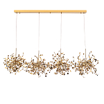 Люстра подвесная из четырех частей с металлическими круглыми элементами Terzani Argent варинант исполнения - 2 | Loft Concept в Тюмени