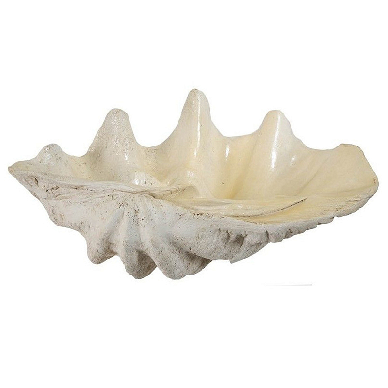 Блюдо декоративное в виде ракушки Seashell Белый Бежевый Блюдо декоративное в виде ракушки Seashell Белый Бежевый в Тюмени | Loft Concept