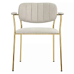 Стул Singer Chair с подлокотниками серый на золотистых ножках варинант исполнения - 1 | Loft Concept в Тюмени