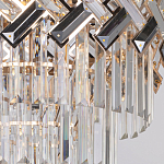 Люстра многоярусная с переплетенными металлическими элементами черного и золотого цвета и прозрачными хрустальными подвесками Empire Chandelier Crystal варинант исполнения - 4 | Loft Concept в Тюмени