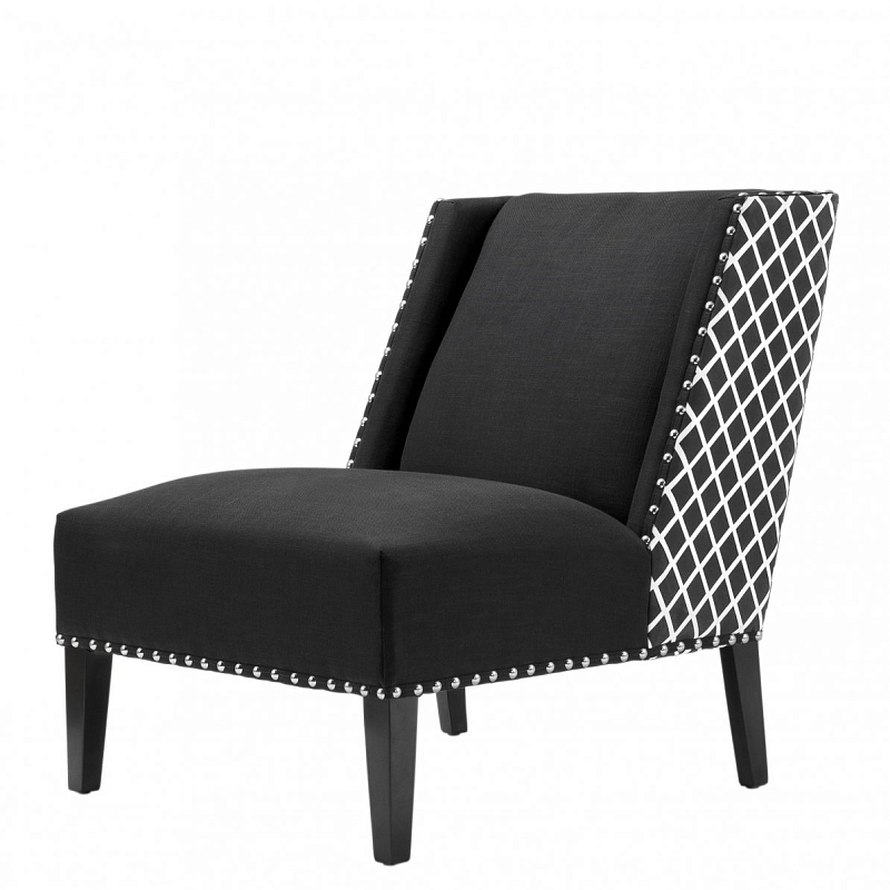 Кресло Eichholtz Chair Columbia Черно-белый Черный в Тюмени | Loft Concept 