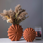 Ваза керамическая в виде круглой терракотовой морской раковины Galapagos варинант исполнения - 2 | Loft Concept в Тюмени