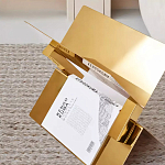 Дизайнерский журнальный стол фигурный золотого цвета Ufuri варинант исполнения - 2 | Loft Concept в Тюмени