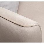 Диван двухместный раскладной светло-серый с кантом Pride варинант исполнения - 6 | Loft Concept в Тюмени