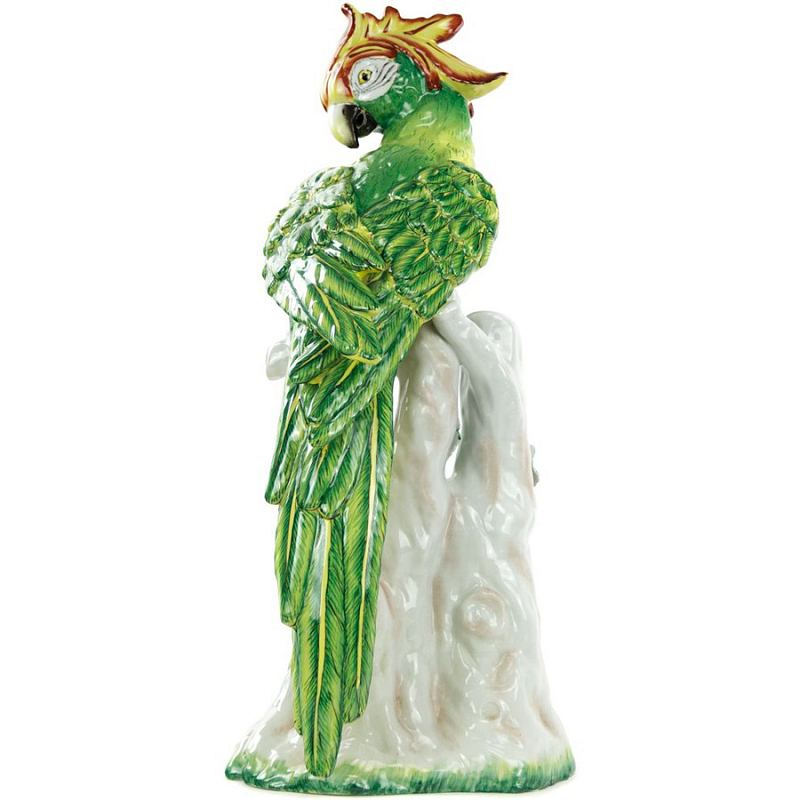 Статуэтка Porcelain Green Parrot Зеленый Белый Статуэтка Porcelain Green Parrot Зеленый Белый в Тюмени | Loft Concept