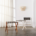 Настенный светильник с подвесками из деревянных бусин молочного цвета Wooden Beads Wall Lamp варинант исполнения - 2 | Loft Concept в Тюмени