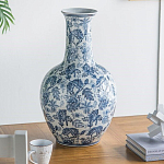 Ваза с классическим узором шинуазри синего цвета Blue & White Ornament  варинант исполнения - 5 | Loft Concept в Тюмени