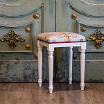 Банкетка одноместная из массива бука бежевая с растительным орнаментом Raffael Beige Floral Banquette варинант исполнения - 5 | Loft Concept в Тюмени