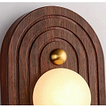 Настенный светильник с деревянным резным основанием Wood Wall Lamp варинант исполнения - 1 | Loft Concept в Тюмени