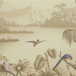 Обои ручная роспись Le Brésil Amarelo Sepia варинант исполнения - 2 | Loft Concept в Тюмени