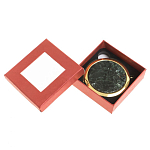 Зеркало карманное двухстороннее круглое из натурального камня Серафинит в подарочной упаковке Gold Stone Mirrors варинант исполнения - 3 | Loft Concept в Тюмени