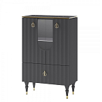 Витрина низкая двухдверная с ящиком Expanses of Beauty Graphite варинант исполнения - 1 | Loft Concept в Тюмени