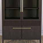 Витрина Primo со стеклянными фасадами и буфетом шпон Темный орех варинант исполнения - 6 | Loft Concept в Тюмени